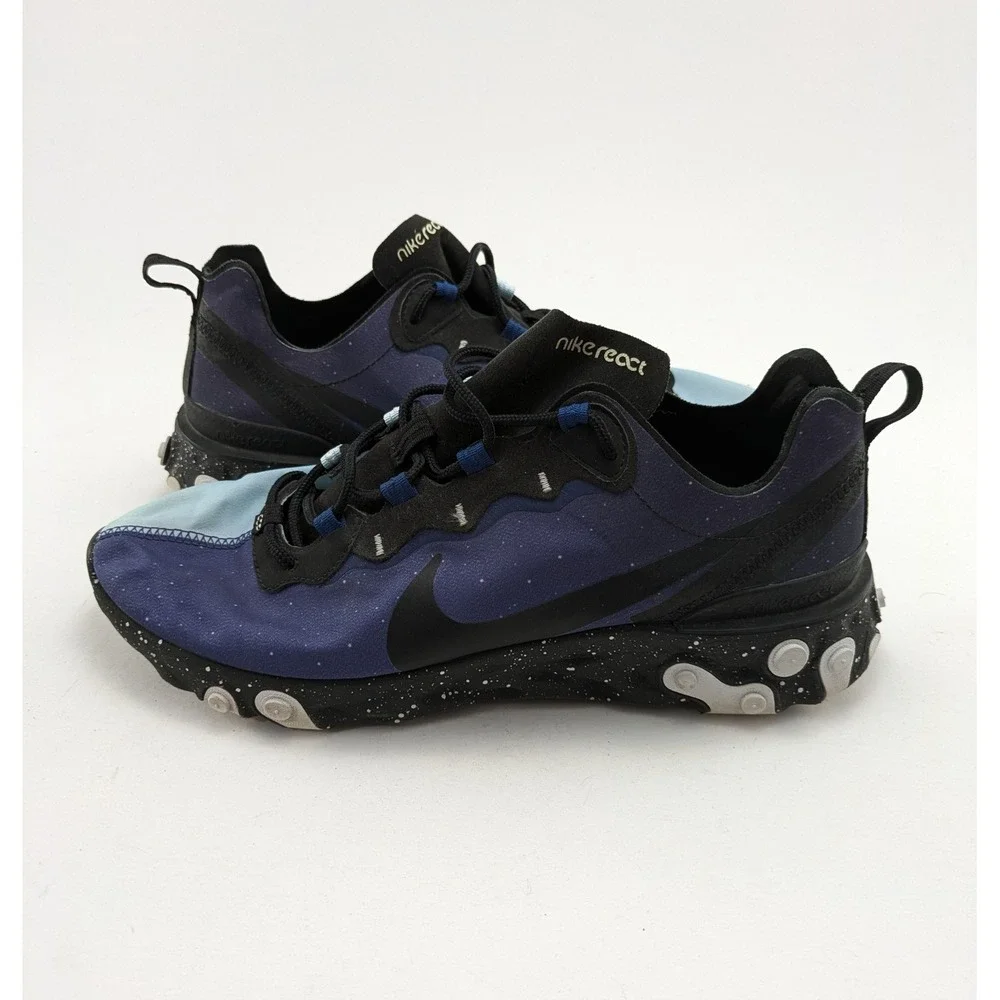 Mens Nike React Element 55 Equinox Blue Comfort Running Shoes CK1410-400 Size 11